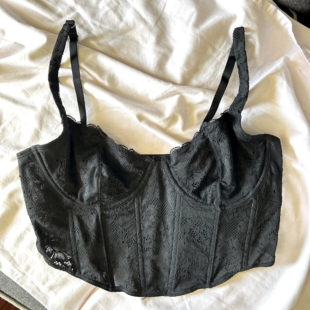 Black Gilly Hicks Corset Tank Top